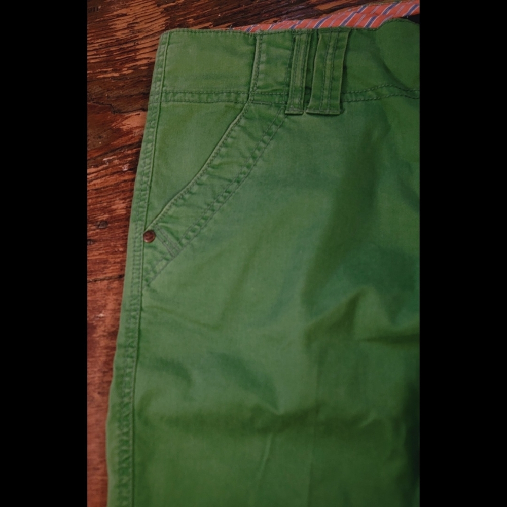 Sanctuary Scout Knicker Grass Green Mid-Length Bermuda Surplus Utility Shorts 32 - Picture 3 of 11